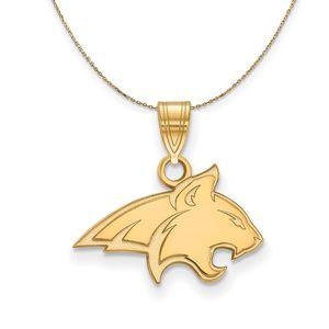 14k Yellow Gold Montana State Small Mascot Necklace - 22 Inch